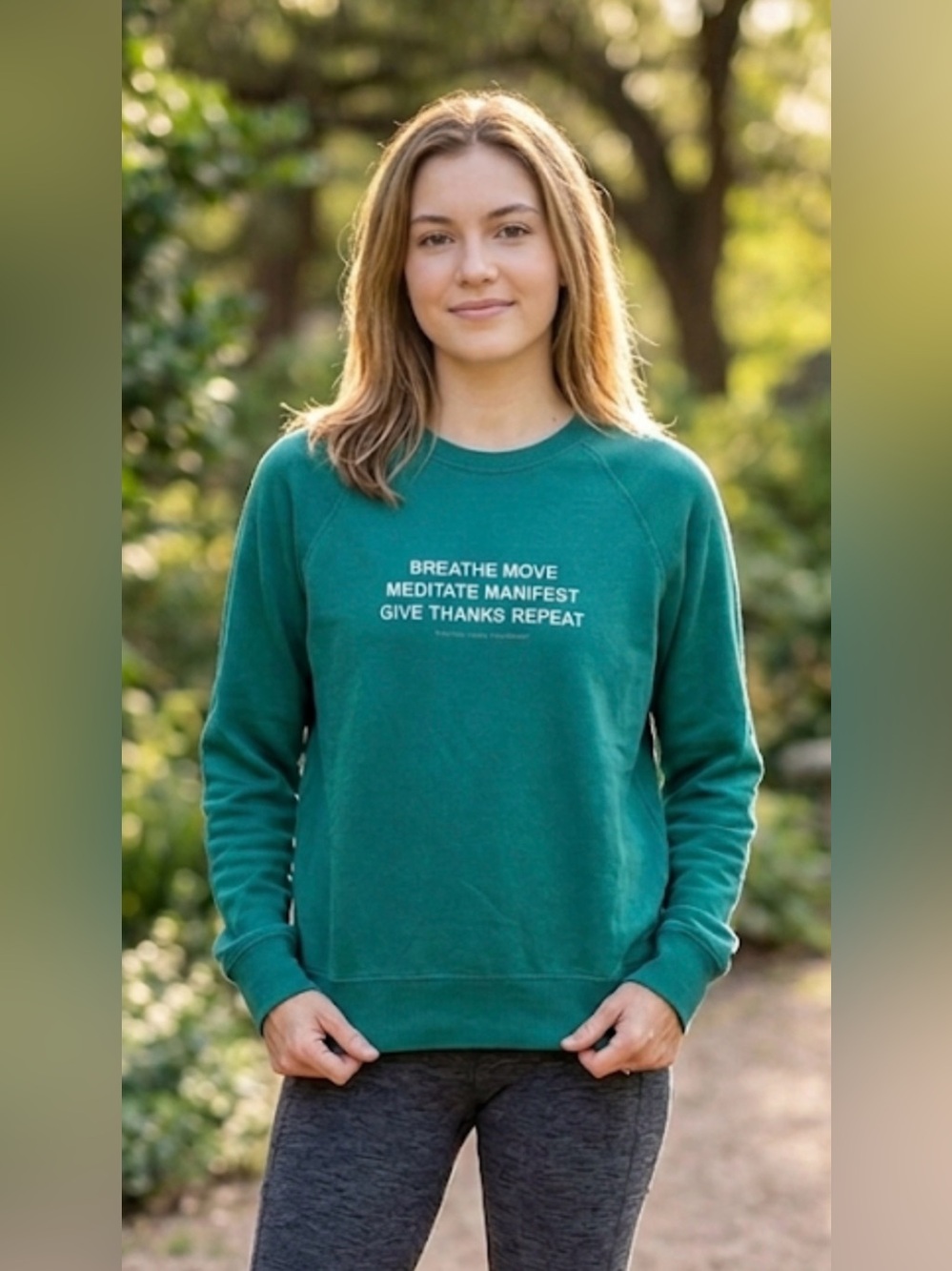 Spiritual Gangster”Breathe Move Meditate Manifest GiveThanksRepeat”Sweatshirt,S